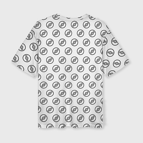Женская футболка оверсайз Череп в наушниках / 3D-принт – фото 2