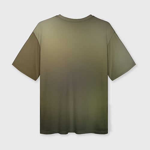Женская футболка оверсайз Собачка на траве / 3D-принт – фото 2