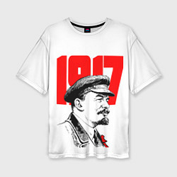 Женская футболка оверсайз Ленин 1917