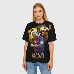 Футболка оверсайз женская Messi Star, цвет: 3D-принт — фото 2