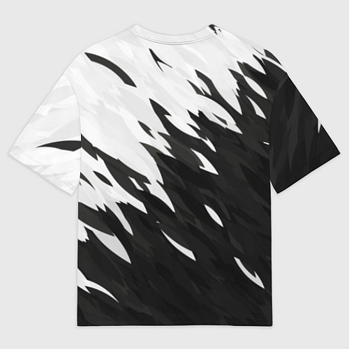 Женская футболка оверсайз Black & white / 3D-принт – фото 2