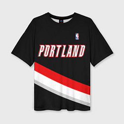 Женская футболка оверсайз Portland Trail Blazers