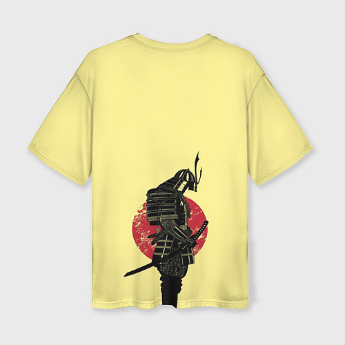 Женская футболка оверсайз Японский самурай (честь) / 3D-принт – фото 2