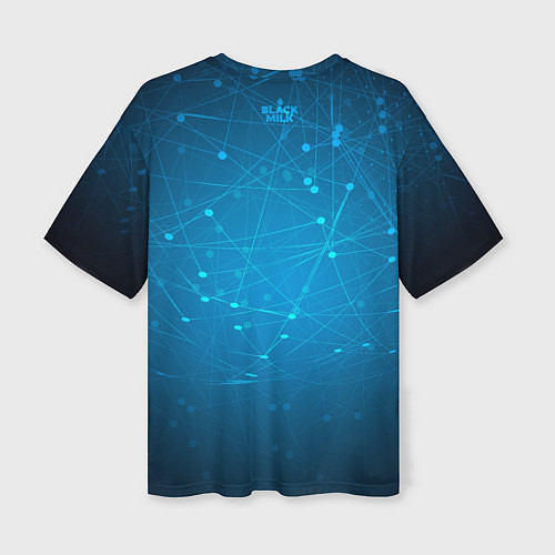 Женская футболка оверсайз Bitcoin Blue / 3D-принт – фото 2