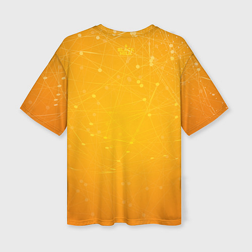 Женская футболка оверсайз Bitcoin Orange / 3D-принт – фото 2