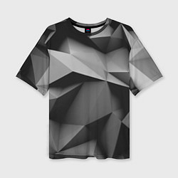 Женская футболка оверсайз Gray abstraction