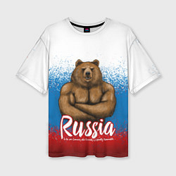 Женская футболка оверсайз Russian Bear