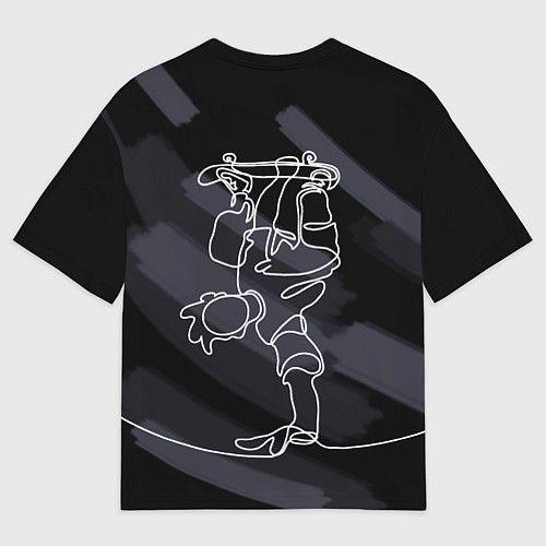 Женская футболка оверсайз Skateboarding - handstand / 3D-принт – фото 2