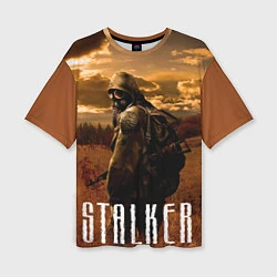Женская футболка оверсайз STALKER: Radiation
