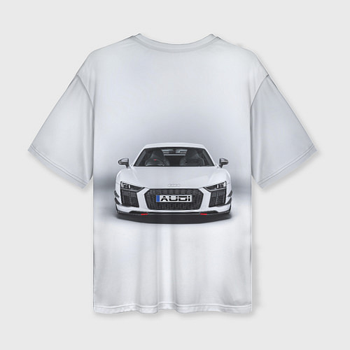 Женская футболка оверсайз Audi серебро / 3D-принт – фото 2
