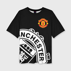Женская футболка оверсайз Man United: Black Collection