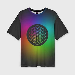 Женская футболка оверсайз Coldplay Colour