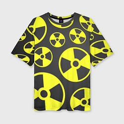 Женская футболка оверсайз Радиация