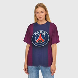 Футболка оверсайз женская Paris Saint-Germain, цвет: 3D-принт — фото 2