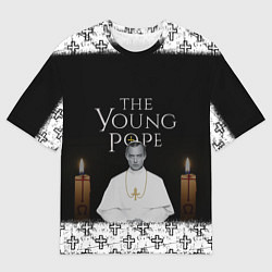 Женская футболка оверсайз Молодой Папа Римский