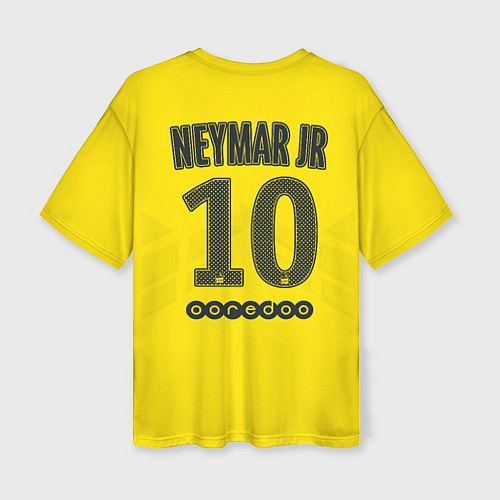 Женская футболка оверсайз PSG FC: Neymar Away 17/18 / 3D-принт – фото 2