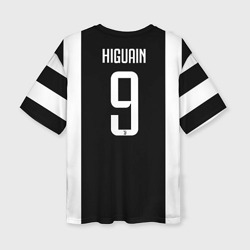 Женская футболка оверсайз Juventus FC: Higuain Home 17/18 / 3D-принт – фото 2