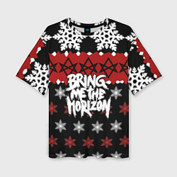 Футболка оверсайз женская Праздничный Bring Me the Horizon, цвет: 3D-принт