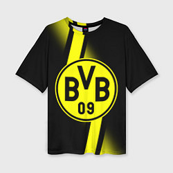 Футболка оверсайз женская FC Borussia Dortmund: Storm, цвет: 3D-принт