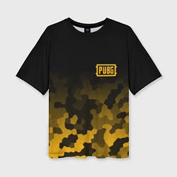 Женская футболка оверсайз PUBG: Military Honeycomb