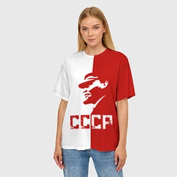 Футболка оверсайз женская Ленин СССР, цвет: 3D-принт — фото 2