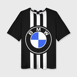 Футболка оверсайз женская BMW: White Strips, цвет: 3D-принт
