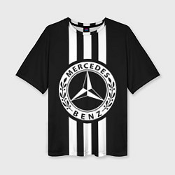 Женская футболка оверсайз Mercedes-Benz Black