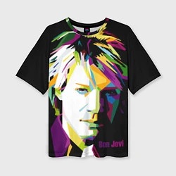 Женская футболка оверсайз Jon Bon Jovi Art