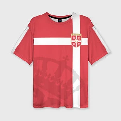 Женская футболка оверсайз Сборная Сербии