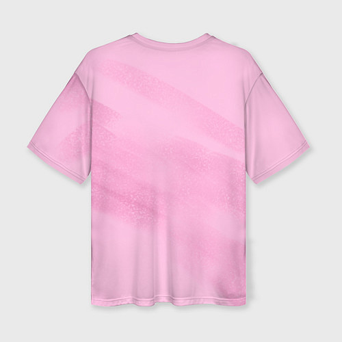 Женская футболка оверсайз Lil Peep: Pink Style / 3D-принт – фото 2
