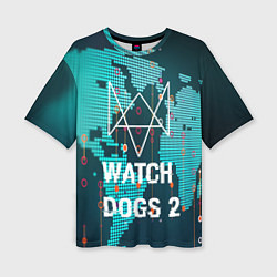 Женская футболка оверсайз Watch Dogs 2: Network Hack