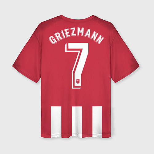 Женская футболка оверсайз FC Atletico Madrid: Griezmann Home 18/19 / 3D-принт – фото 2