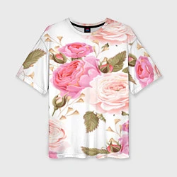 Женская футболка оверсайз Spring Flowers