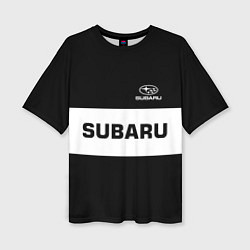 Футболка оверсайз женская Subaru: Black Sport, цвет: 3D-принт