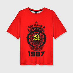 Футболка оверсайз женская Сделано в СССР 1987, цвет: 3D-принт