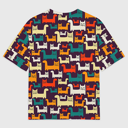 Женская футболка оверсайз Найди чёрного кота / 3D-принт – фото 2