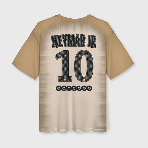 Женская футболка оверсайз FC PSG: Neymar Away 1819 / 3D-принт – фото 2