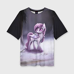 Женская футболка оверсайз Violet Pony