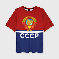 Футболка оверсайз женская СССР: Спортсмен, цвет: 3D-принт