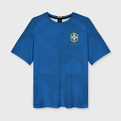 Женская футболка оверсайз Бразилия: Гостевая ЧМ-2018
