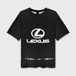 Женская футболка оверсайз Lexus: Black Abstract