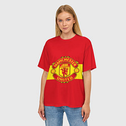 Футболка оверсайз женская FC Man United: Red Style, цвет: 3D-принт — фото 2