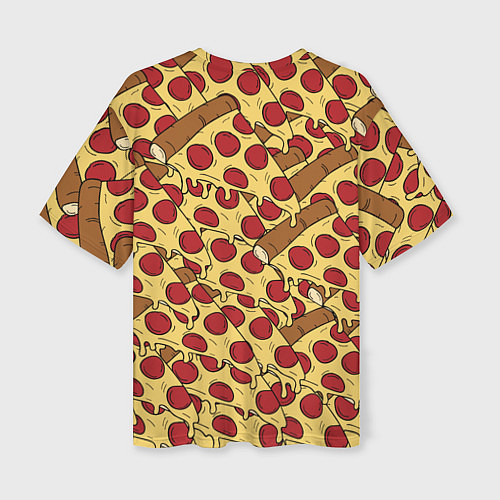 Женская футболка оверсайз Любитель пиццы / 3D-принт – фото 2