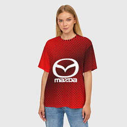 Футболка оверсайз женская Mazda: Red Carbon, цвет: 3D-принт — фото 2