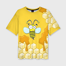 Женская футболка оверсайз Веселая пчелка