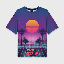 Футболка оверсайз женская The 80s Beach, цвет: 3D-принт