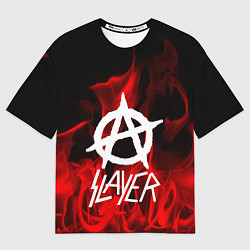 Футболка оверсайз женская Slayer Flame, цвет: 3D-принт