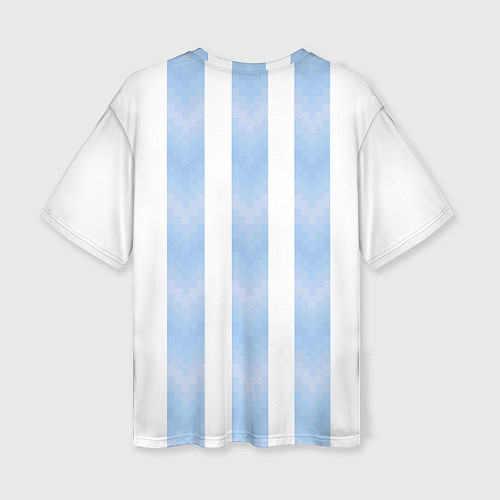 Женская футболка оверсайз Сборная Аргентины / 3D-принт – фото 2