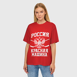 Футболка оверсайз женская Россия: Красная машина, цвет: 3D-принт — фото 2