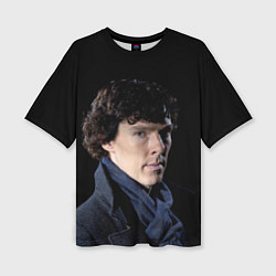 Женская футболка оверсайз Sherlock